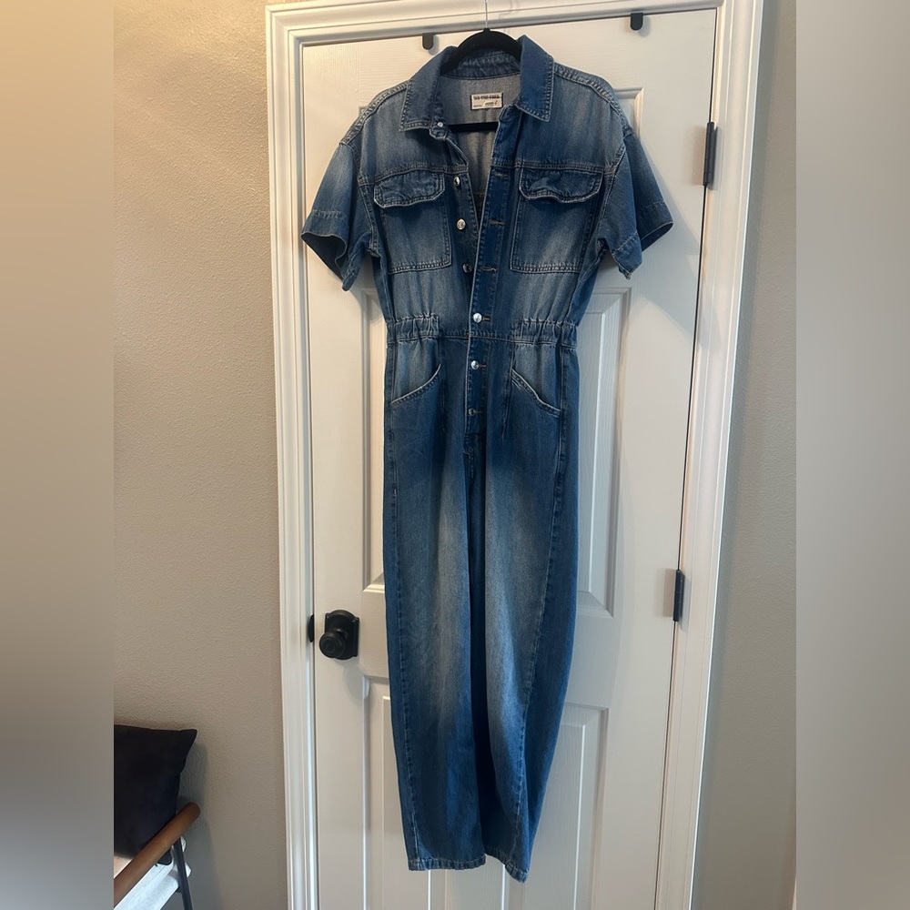 Free People Denim Blue Jumpsuit - Picture 9 of 13
